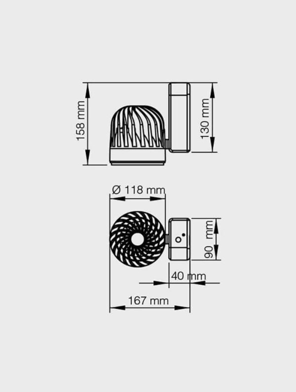 LED SchienenStrahler, OR 601-118, 40W, 30Â°, SCHWARZ, 3000K