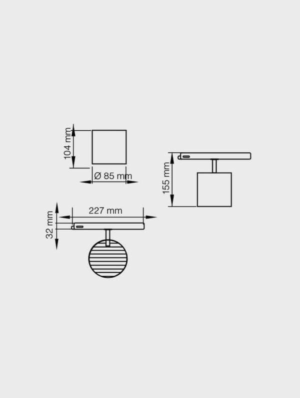 3 PHASEN SCHIENEN STRAHLER, OR 1010-85, 20W, 30Â°, Weiß, 3000K